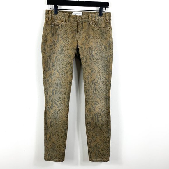 Current/Elliot The Ankle Skinny Oregano Snake Print Jeans - EUC - 25 - Picture 3 of 8